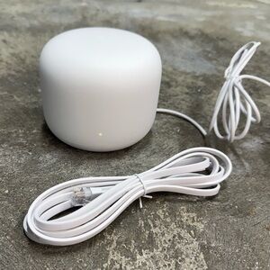 Google Nest Wifi H2D Snow AC2200 Mesh Router w/ Adapter Works